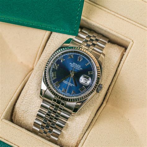 rolex datejust 36mm blue roman dial|rolex 36mm datejust for sale.